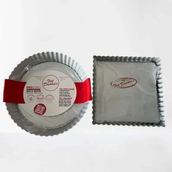 NEW ProSeries Fluted Removable Bottom Fat Daddio's Tart / Quiche Pans-Set of two - Picture 5 of 17
